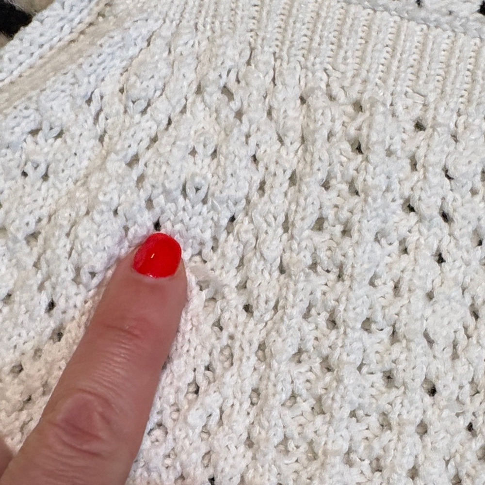 Falls Creek White Crochet Eyelet Camisole Tank - Picture 6 of 7
